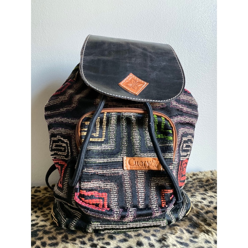 Cuery Mulicolored Canvas & Leather Backpack